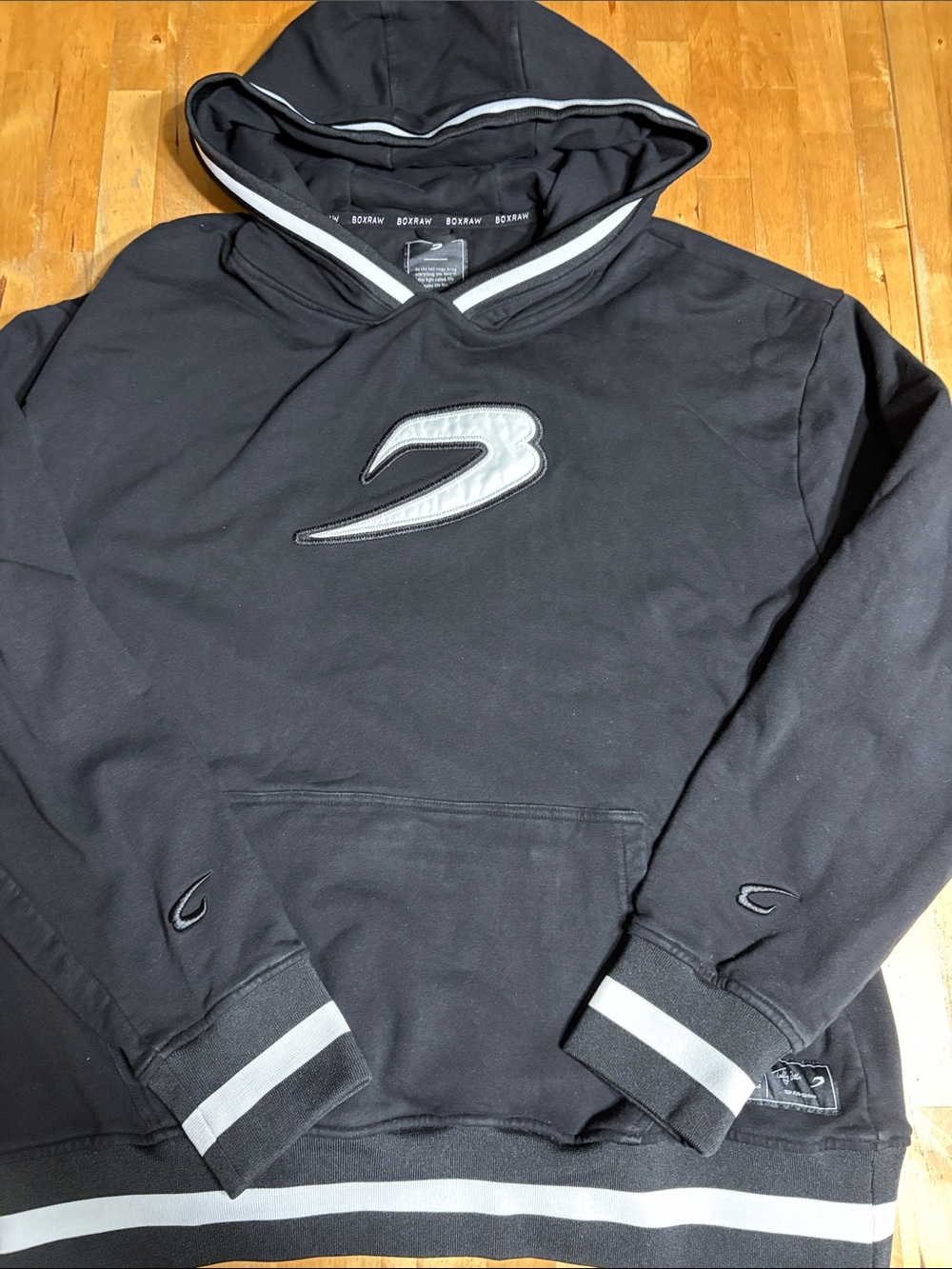 Boxraw black pullover hoodie